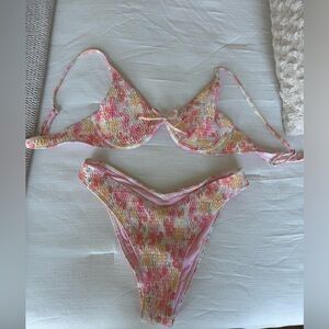 Pink Floral Hollister Bikini